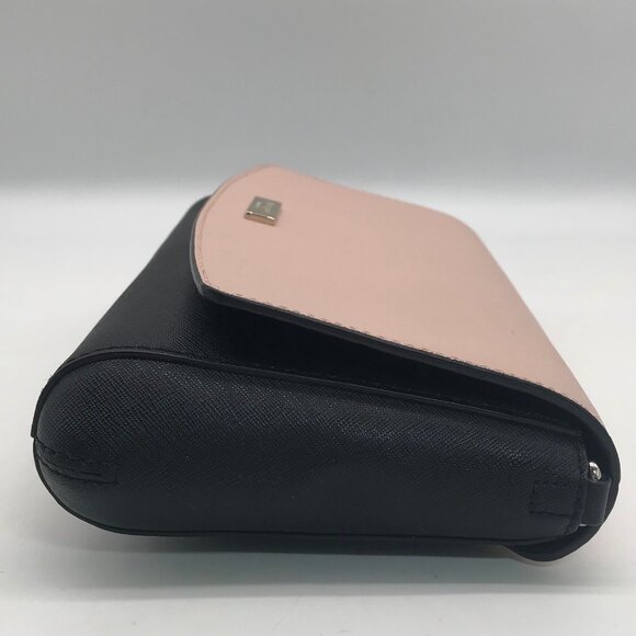 Kate Spade Laurel Way Black & Blush Pink Saffiano Leather Greer Shoulder Bag - Picture 4 of 11